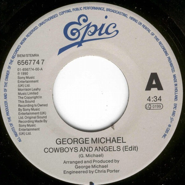 George Michael - Cowboys And Angels (7") - Discogs image 3