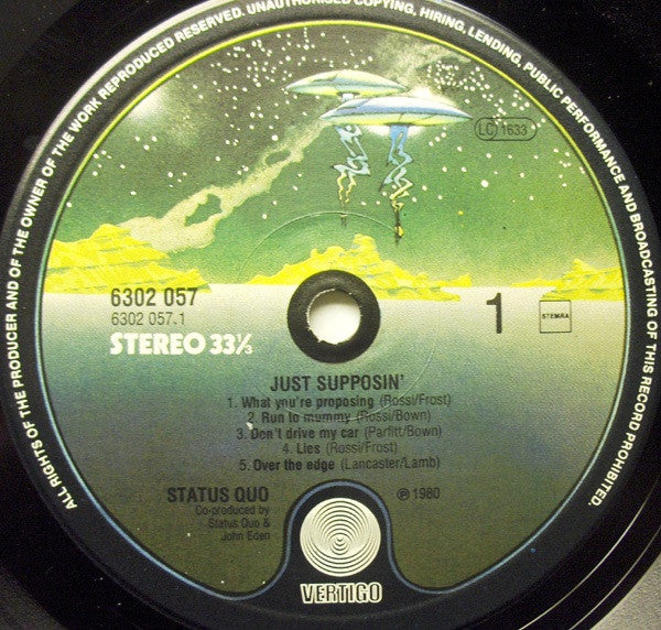 Status Quo - Just Supposin'... (LP) - Discogs image 3