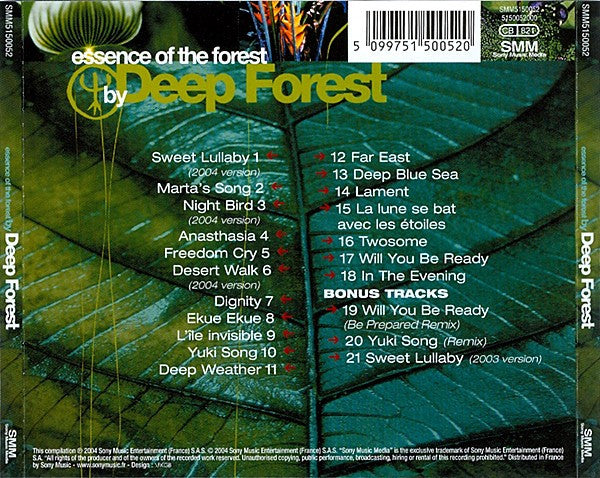Deep Forest - Essence Of The Forest (CD) - Discogs image 2