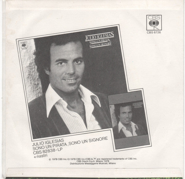 Julio Iglesias - Pensami (7") - Discogs image 2