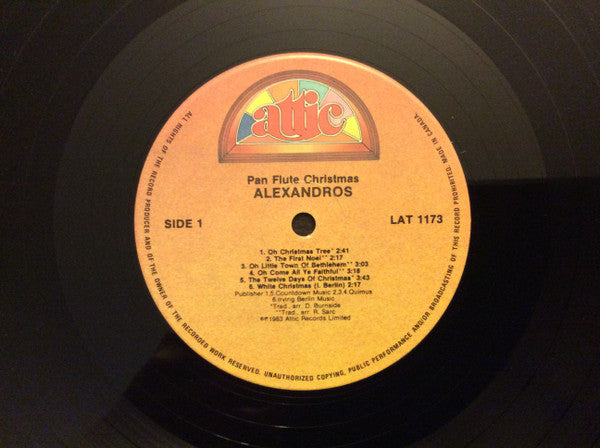 Alexandros (6) - Pan Flute Christmas (LP) - Discogs image 3