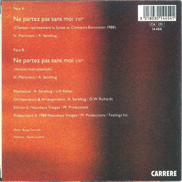 Céline Dion - Ne Partez Pas Sans Moi (7") - Discogs image 2