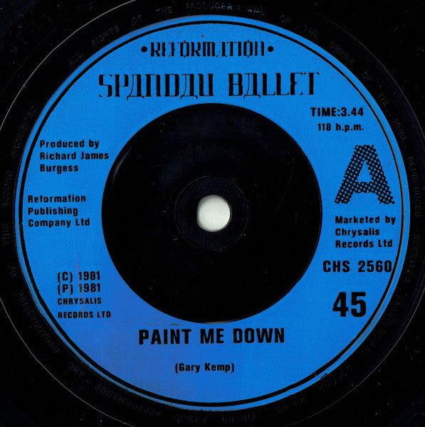 Spandau Ballet - Paint Me Down (7") - Discogs image 3