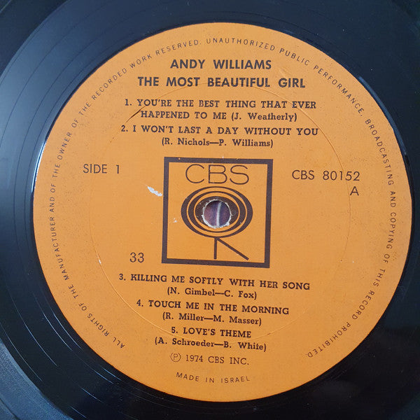 Andy Williams - The Way We Were (LP) - Discogs image 5