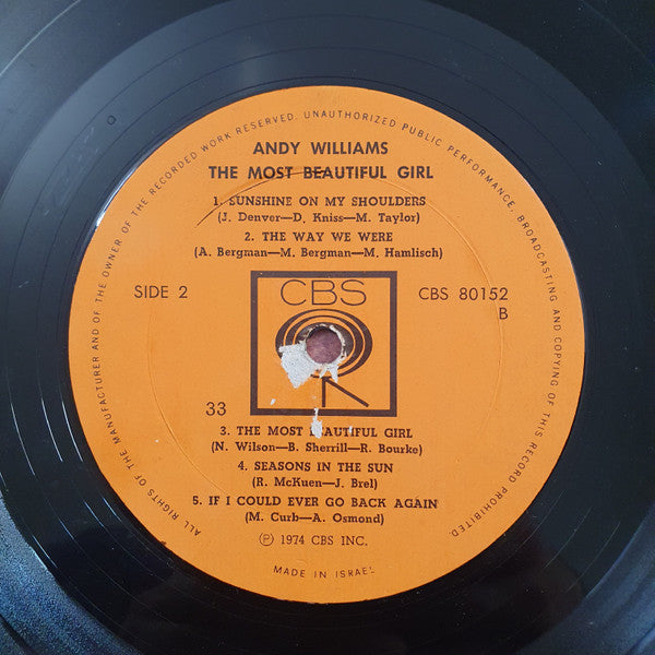 Andy Williams - The Way We Were (LP) - Discogs image 4