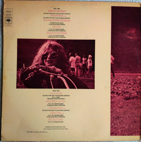 Janis Joplin - Janis Joplin's Greatest Hits (LP) - Discogs image 2
