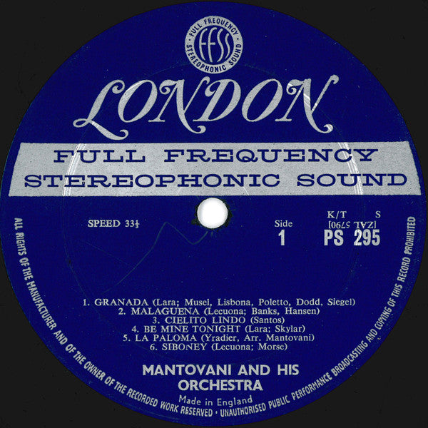 Mantovani And His Orchestra - Latin Rendezvous (LP) - Discogs image 3