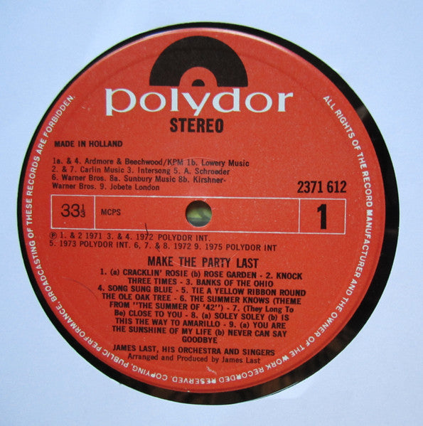 James Last - Make The Party Last (LP) - Discogs image 4