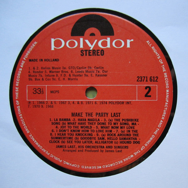 James Last - Make The Party Last (LP) - Discogs image 5