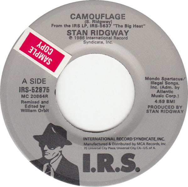 Stan Ridgway - Camouflage (7") - Discogs image 3