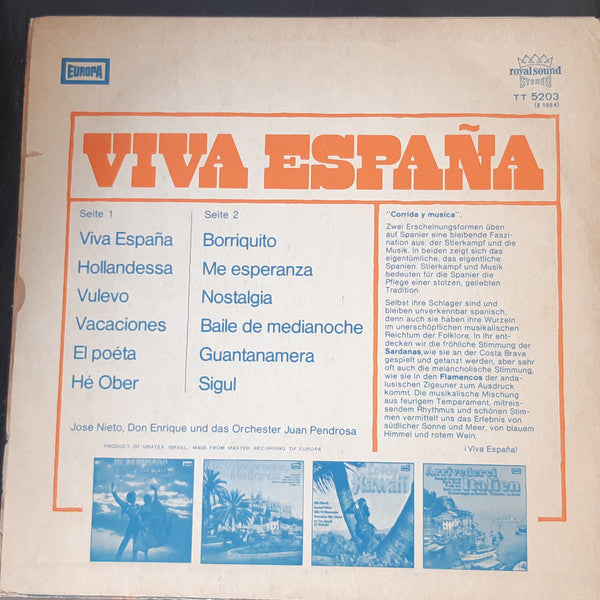 Various - Viva España (LP) - Discogs image 2