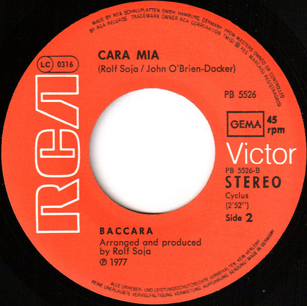 Baccara - Yes Sir, I Can Boogie (7") - Discogs image 4