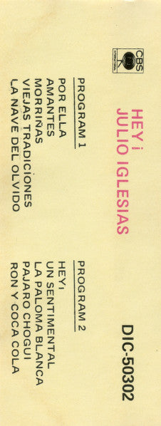 Julio Iglesias - Hey! (Cassette) - Discogs image 2