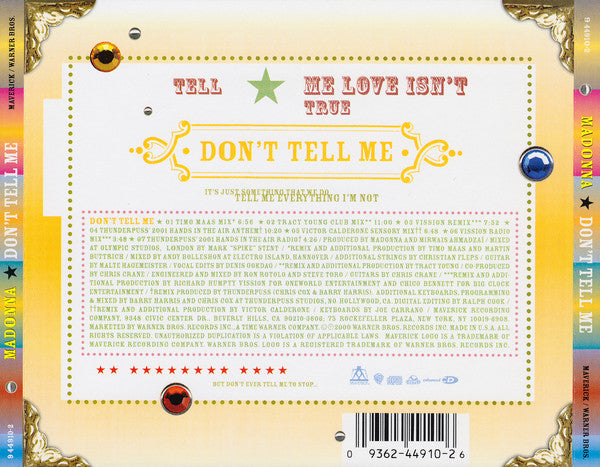 Madonna - Don't Tell Me (CD) - Discogs image 3