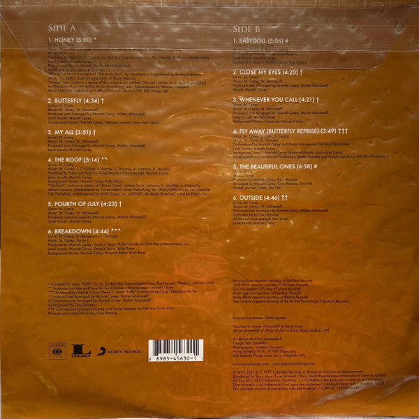 Mariah Carey - Butterfly (LP) - Discogs image 2