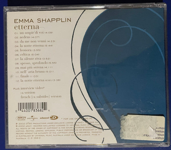 Emma Shapplin - Etterna (CD) - Discogs image 2