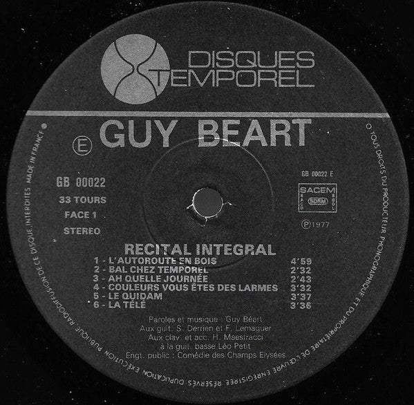 Guy Béart - Récital Intégral (3xLP) - Discogs image 7