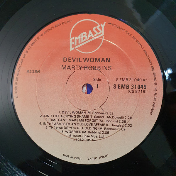 Marty Robbins - Devil Woman (LP) - Discogs image 4