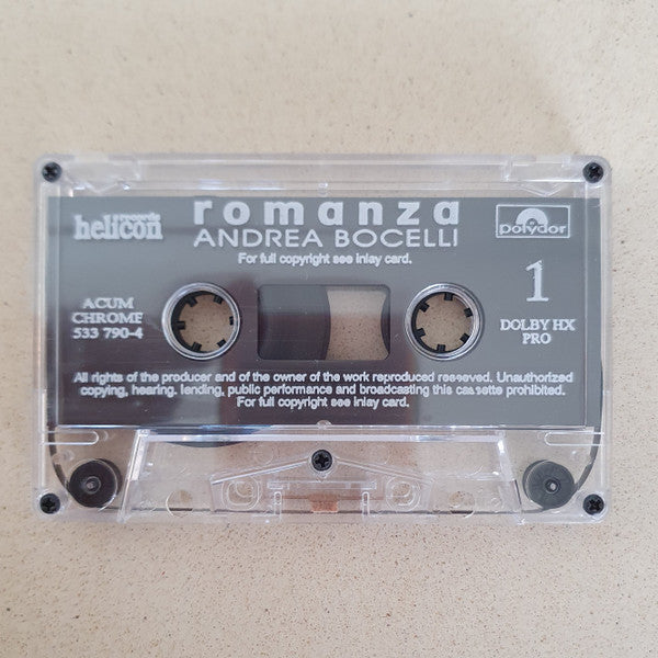Andrea Bocelli - Romanza (Cassette) - Discogs image 4
