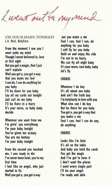 Whitney Houston - I'm Your Baby Tonight (Cassette) - Discogs image 6