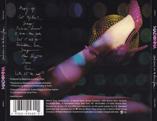 Madonna - Confessions On A Dance Floor (CD) - Discogs image 2