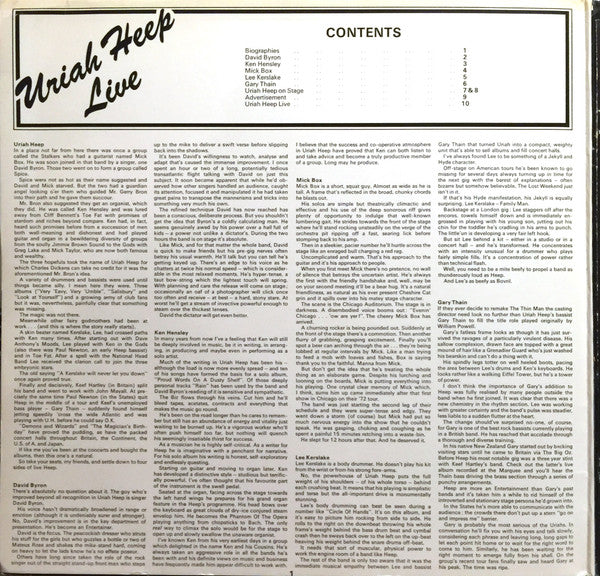 Uriah Heep - Uriah Heep Live (2xLP) - Discogs image 2
