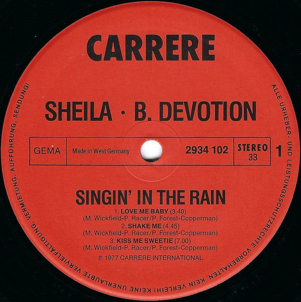 Sheila & B. Devotion - Singin' In The Rain (LP) - Discogs image 3