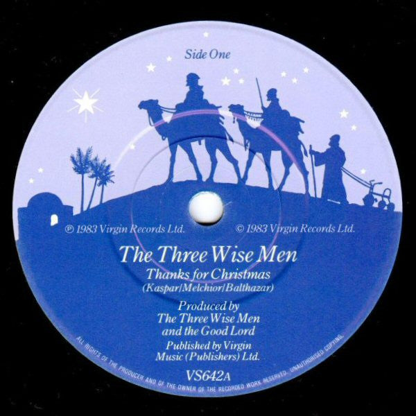 Three Wise Men, The - Thanks For Christmas (7") - Discogs image 3