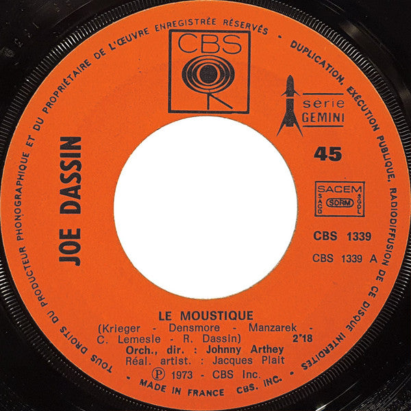 Joe Dassin - Le Moustique (7") - Discogs image 3