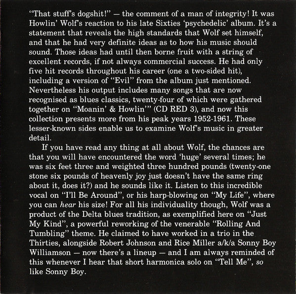Howlin' Wolf - I'm The Wolf (CD) - Discogs image 4