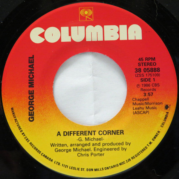 George Michael - A Different Corner (7") - Discogs image 3