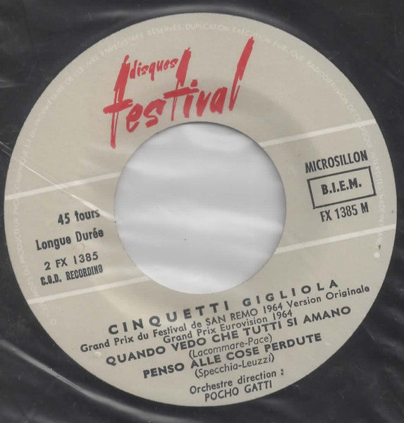 Gigliola Cinquetti - Non Ho L'eta - Version Originale (7") - Discogs image 4