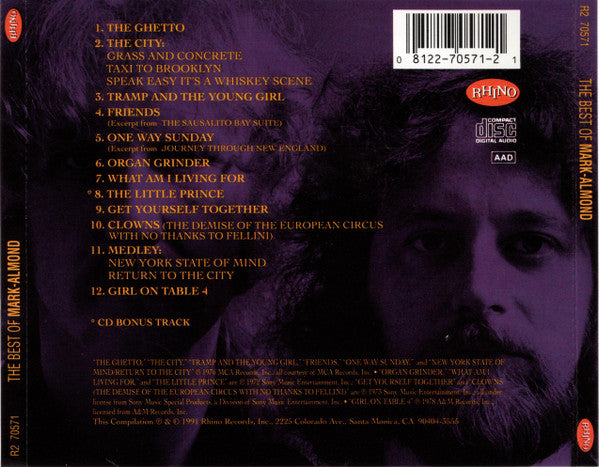 Mark-Almond - The Best Of Mark-Almond (CD) - Discogs image 2