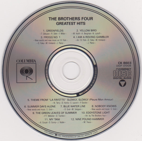 Brothers Four, The - Greatest Hits (CD) - Discogs image 4