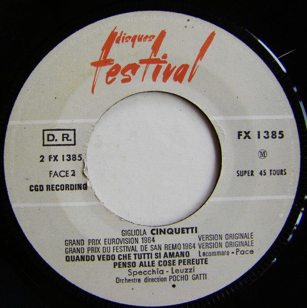 Gigliola Cinquetti - Non Ho L'Eta (Version Originale) (7") - Discogs image 4