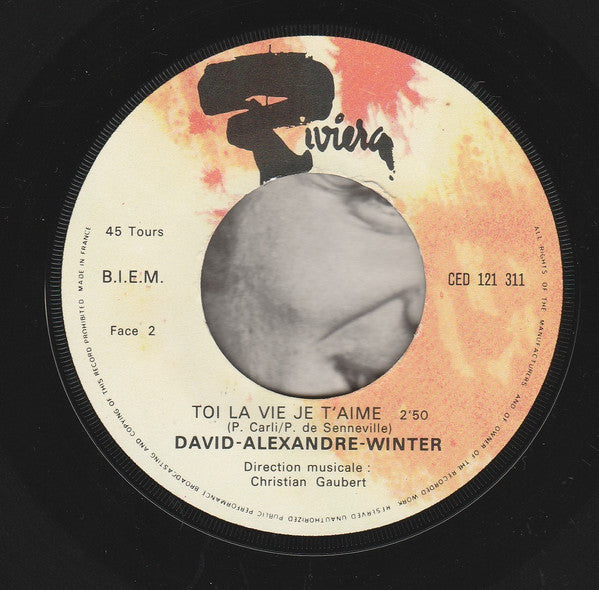 David Alexandre Winter - Comme Une Mélodie D'Ete / Toi La Vie Je T'Aime (7") - Discogs image 4