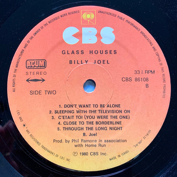 Billy Joel - Glass Houses (LP) - Discogs image 4