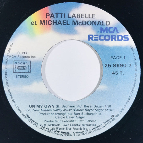Patti LaBelle And Michael McDonald - On My Own (7") - Discogs image 3