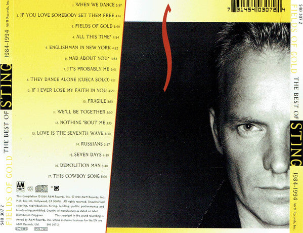 Sting - Fields Of Gold (The Best Of Sting 1984 - 1994) (CD) - Discogs image 2