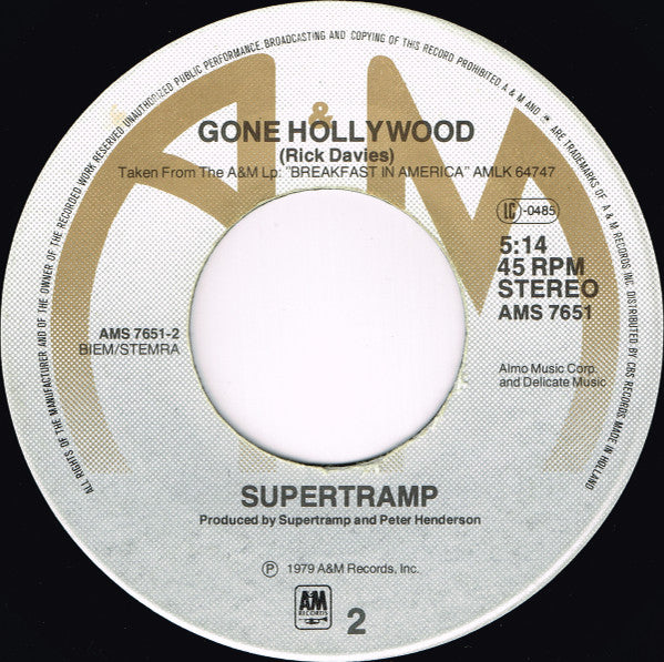 Supertramp - Breakfast In America (7") - Discogs image 4