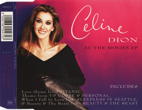 Céline Dion - At The Movies EP (CD) - Discogs image 2