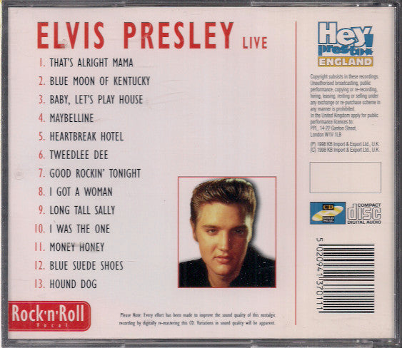 Elvis Presley - Elvis Presley Live (CD) - Discogs image 2