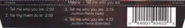 Malene Mortensen - Tell Me Who You Are (CD) - Discogs image 2