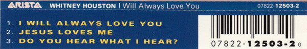 Whitney Houston - I Will Always Love You (CD) - Discogs image 2
