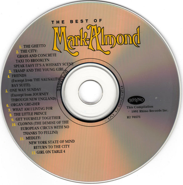 Mark-Almond - The Best Of Mark-Almond (CD) - Discogs image 3