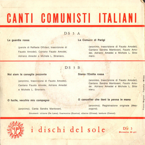 Various - Canti Comunisti Italiani (7") - Discogs image 3