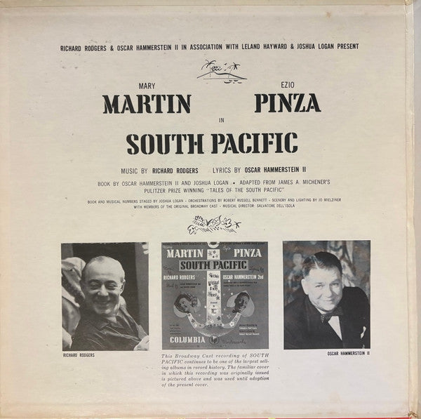 Mary Martin, Ezio Pinza, Rodgers & Hammerstein With "South Pacific" Original Broadway Cast - South Pacific (LP) - Discogs image 2