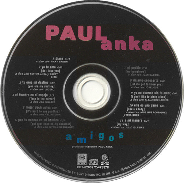 Paul Anka - Amigos (CD) - Discogs image 5