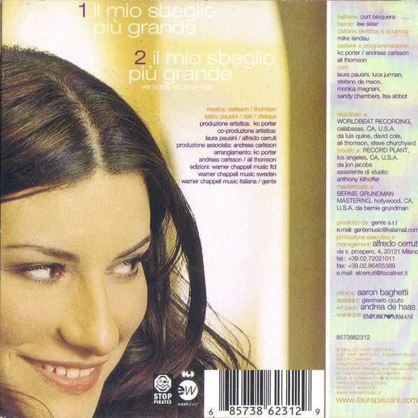 Laura Pausini - Il Mio Sbaglio Più Grande (CD) - Discogs image 2