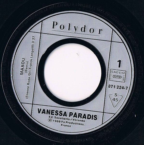 Vanessa Paradis - Maxou (7") - Discogs image 3